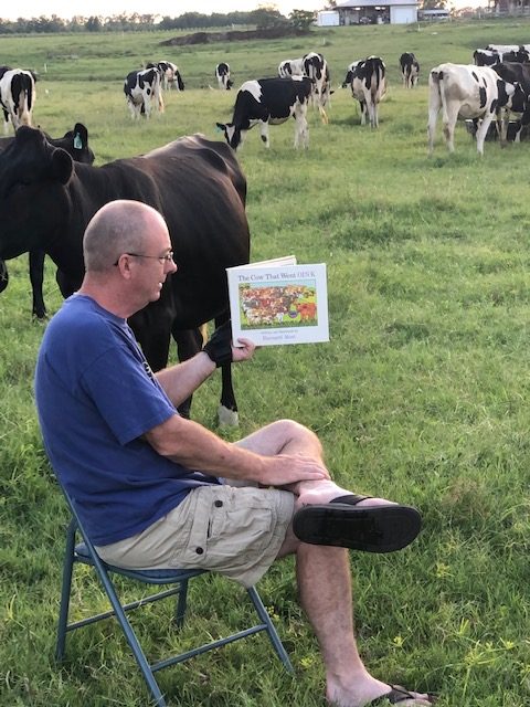 Reading to Cows 1